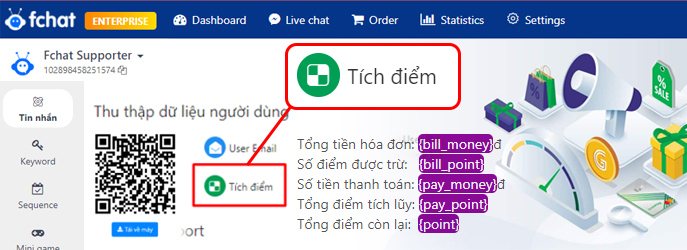 Tính năng Tích điểm mua hàng