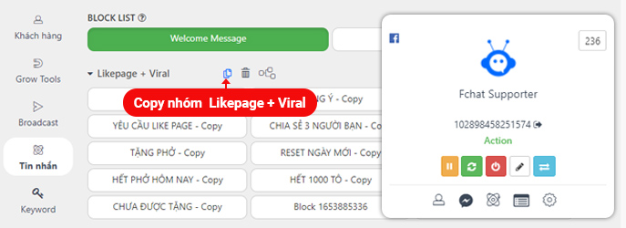 Sao chép Block, Group Block và Page