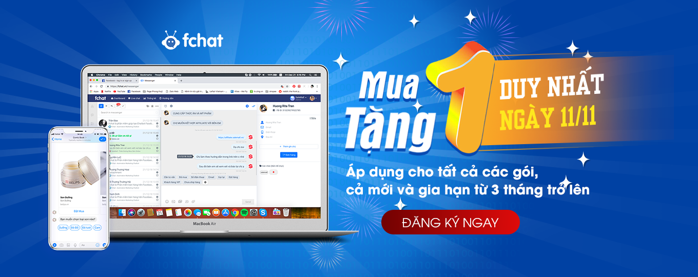 “ MUA 1 TẶNG 1” - CHƯƠNG TRÌNH KHUYẾN MẠI DUY NHẤT NGÀY 11/11