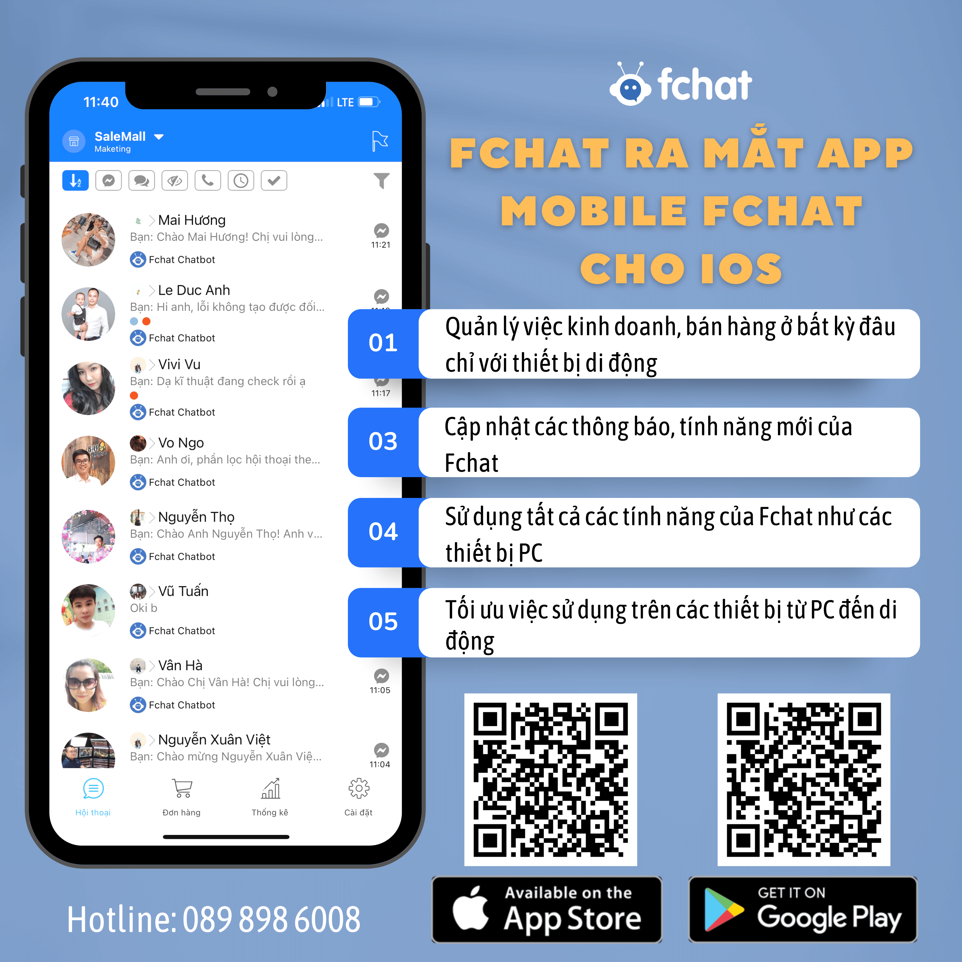 F chat app