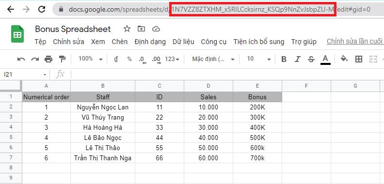 get data from google sheets