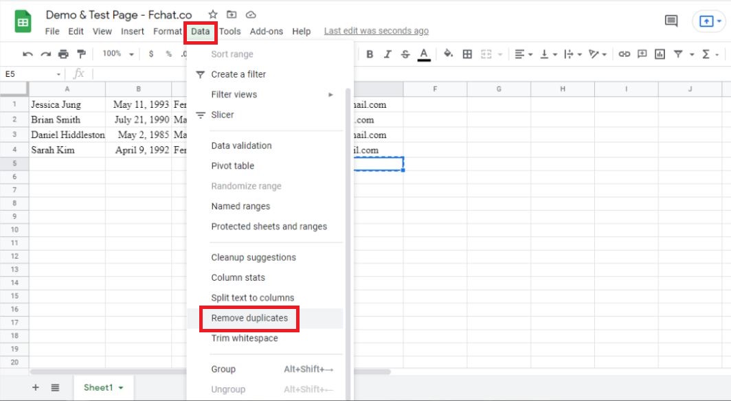 Instructions for duplicate filter by phone or user_id in Google Sheets