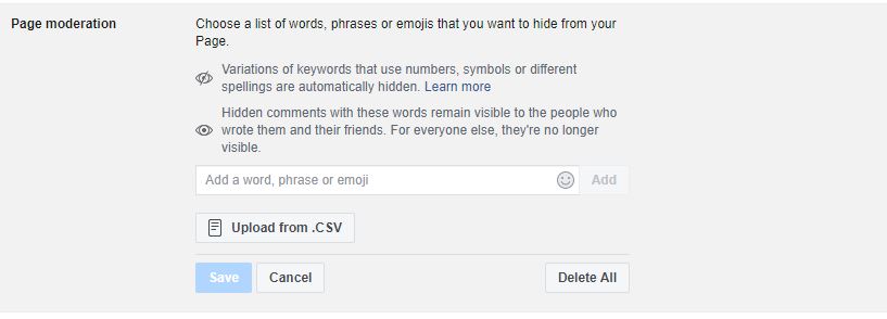 how to hide comments on facebook