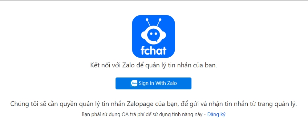 Phần mềm quản lý tin nhắn Zalo Fchat 