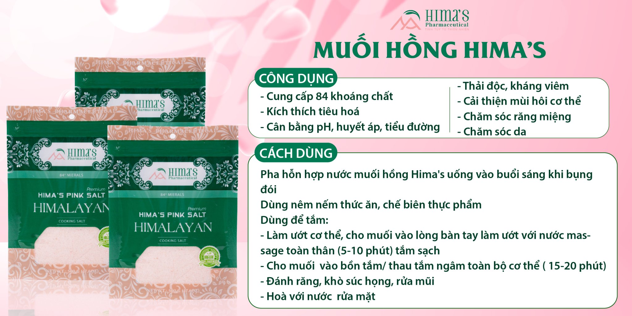 Ngâm Muối Hồng Hima's Mỗi Ngày Ngăn Ngừa Và Hết Viêm Nhiễm Phụ Khoa 