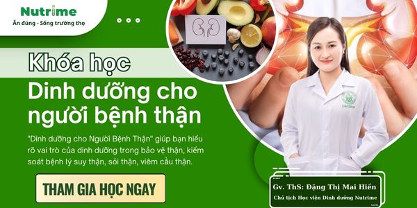 DINH DƯỠNG CHO NGƯỜI BỆNH THẬN