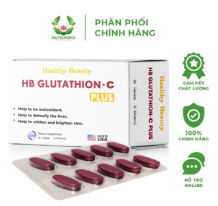 Viên uống oxy hóa & thải độc gan HB GLUTATHION – C PLUS