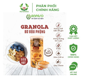  Granola siêu hạt 500gr Vị Bơ đậu phộng