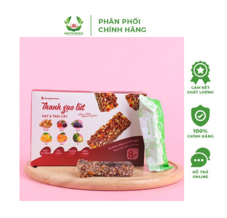  Thanh gạo lứt hạt và trái cây NLF