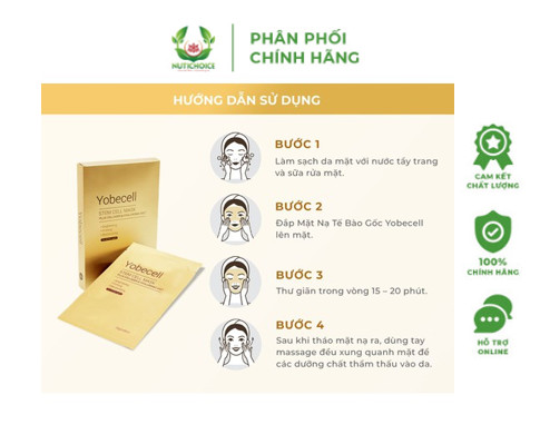  Mặt Nạ Tế Bào Gốc Tái Tạo Da Yobecell