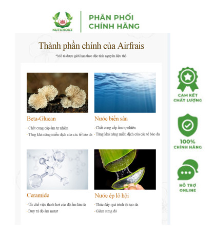  Kem duy trì đàn hồi giảm nếp nhăn Airfrais WW