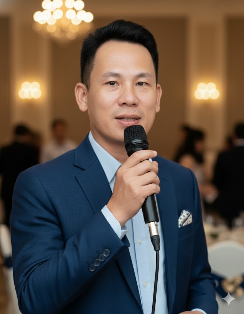 Nhấn để thay ảnh hoạt động từ máy tính Diễn giả Nguyễn Hồng Phong trên sân khấu