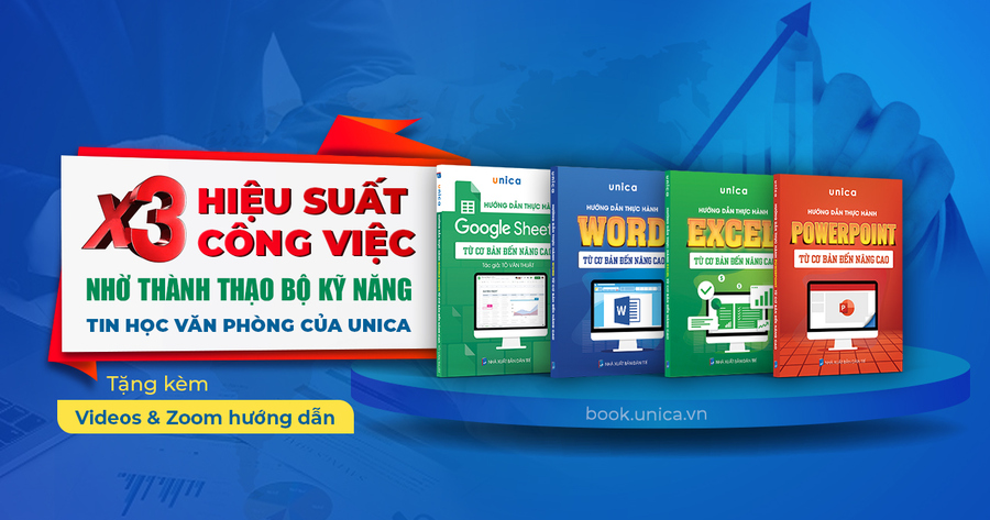 3X năng suất với bộ sách tin học văn phòng của Unica