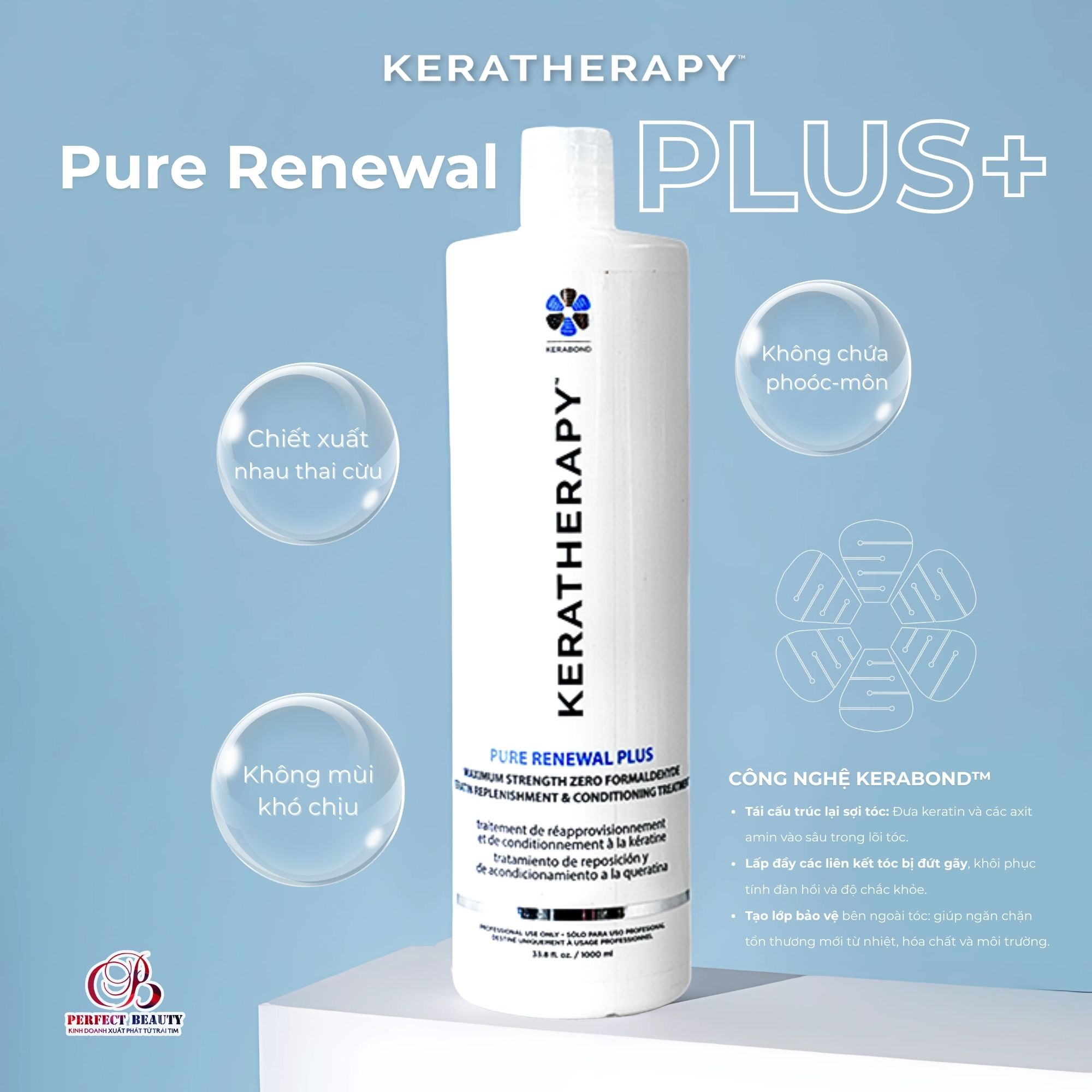 Pure Renewal PLUS+ Liệu pháp phục hồi tóc keratin thuần khiết