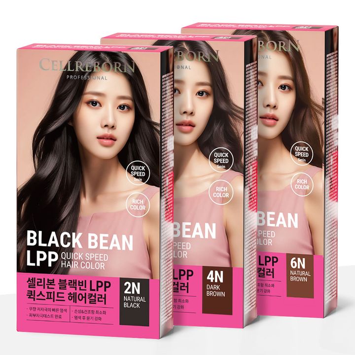 Cellreborn Black Bean LPP Quick Speed Hair Color - Màu nhuộm thuần chay cho tóc bạc 5 phút Hàn Quốc