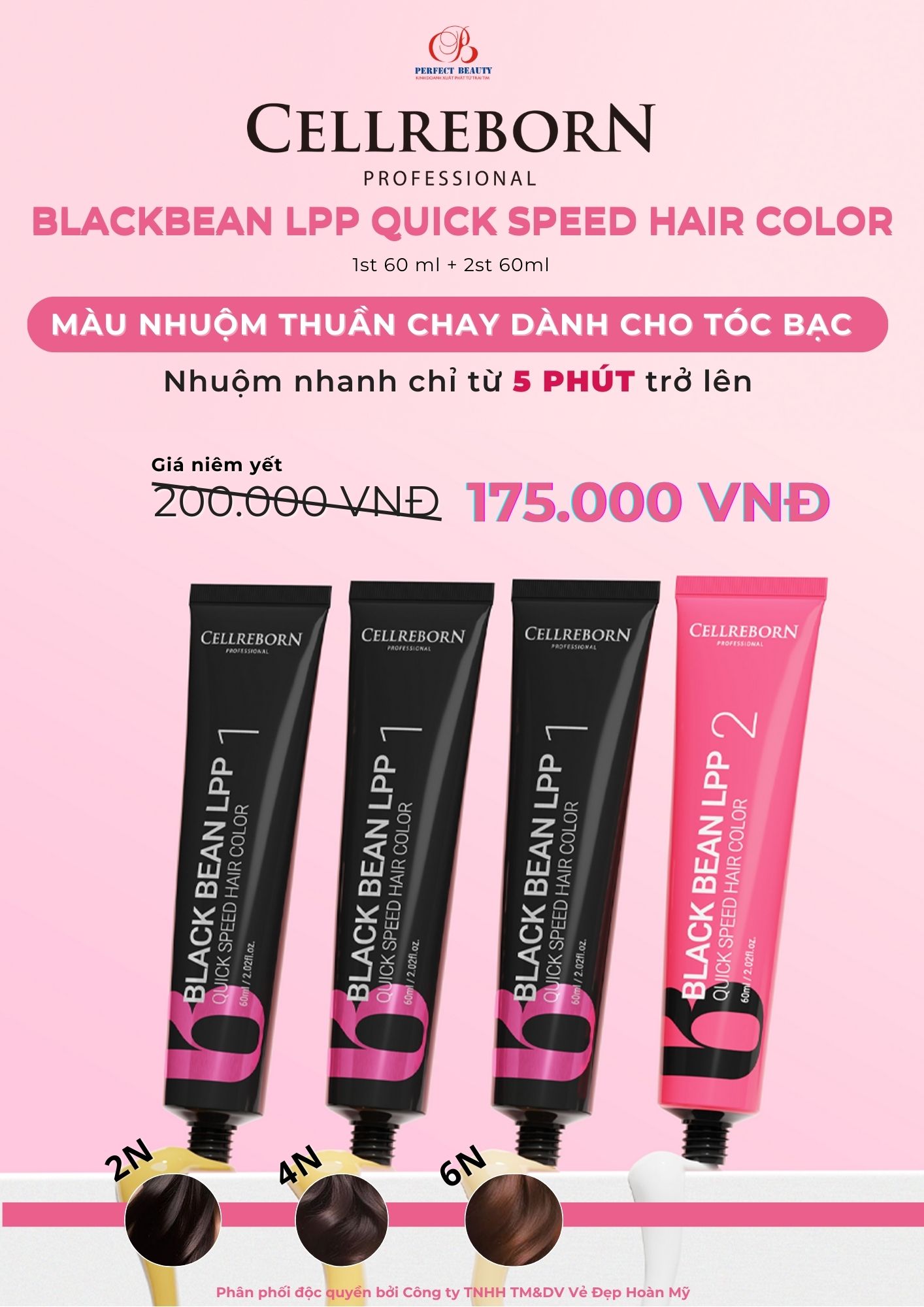 Sản phẩm Màu nhuộm thuần chay dành cho tóc bạc 5 phút