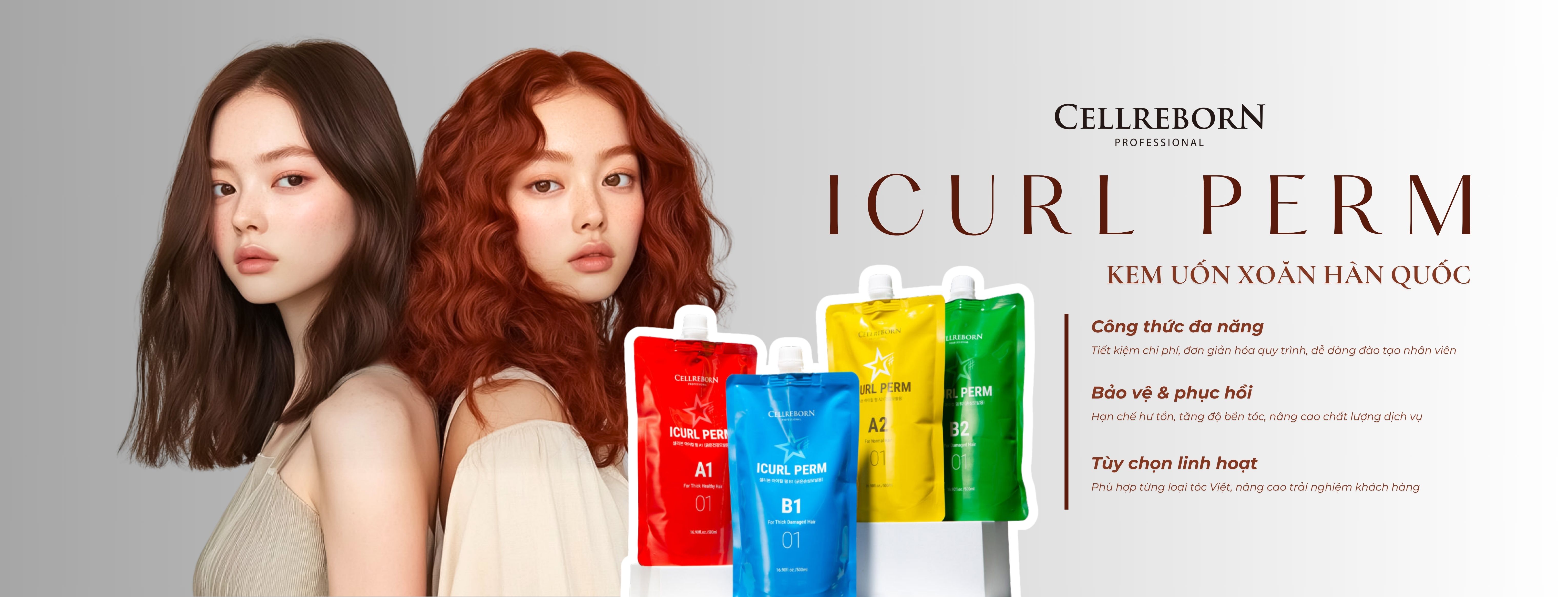 Cellreborn Icurl Perm - Kem uốn xoăn Hàn Quốc