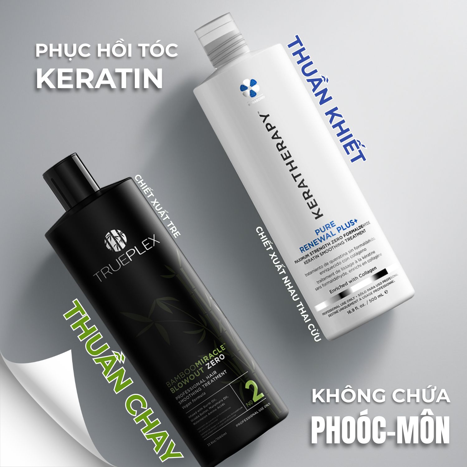 So sánh hai liệu pháp phục hồi keratin thuần khiết và liệu pháp phục hồi keratin thuần chay