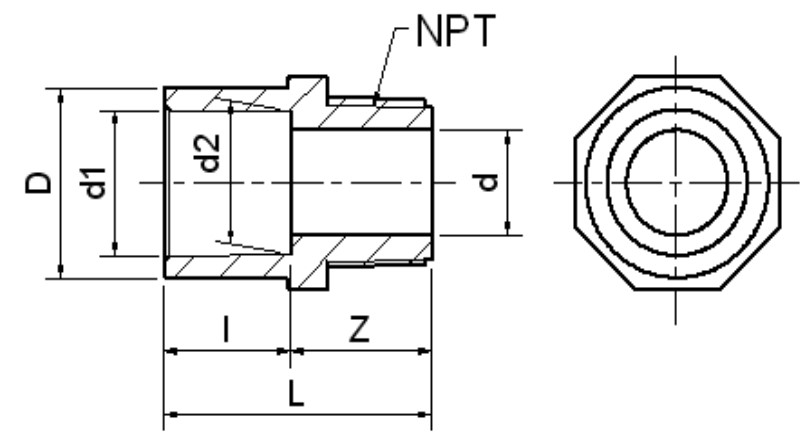 Nối ren ngoài UPVC SCH80