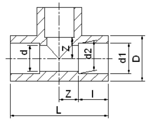  Tê đều UPVC SCH80