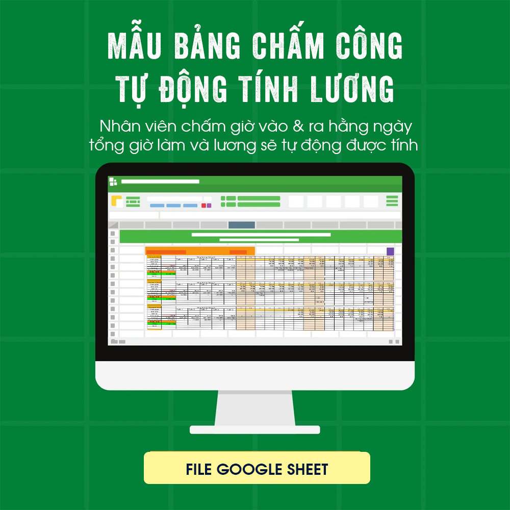 File Chấm Công Tự Tính Lương