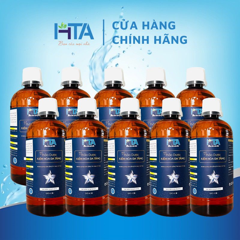 Combo 10 Chai Thảo dược kiềm hoá đa tầng HTA