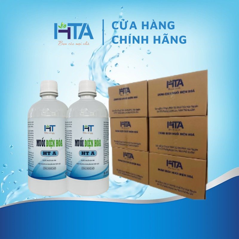 Combo 2 Thùng 48 Chai Muối Điện Hóa HTA - Dung tích 640ml