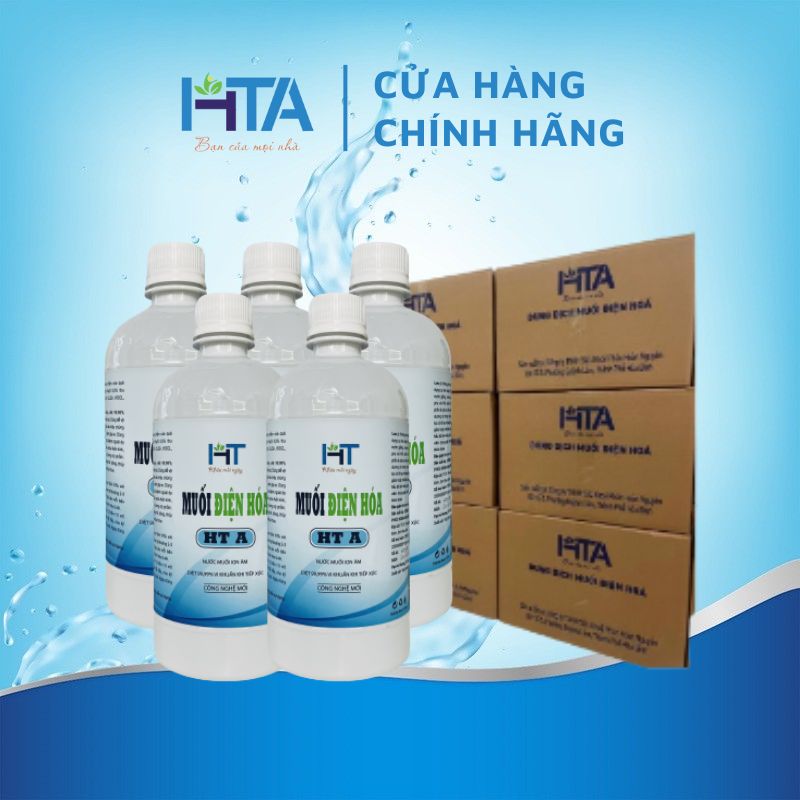5 Thùng 48 Chai Muối Điện Hóa HTA - Dung tích 640ml