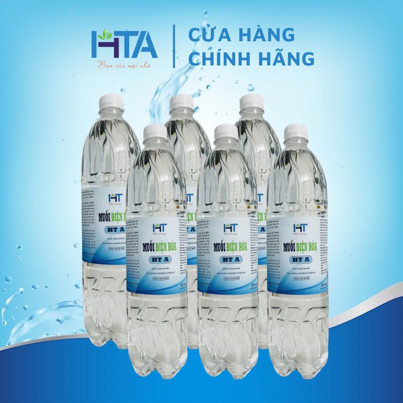 Combo 6 Chai Muối điện hóa HTA Chai Dung tích 1500ml