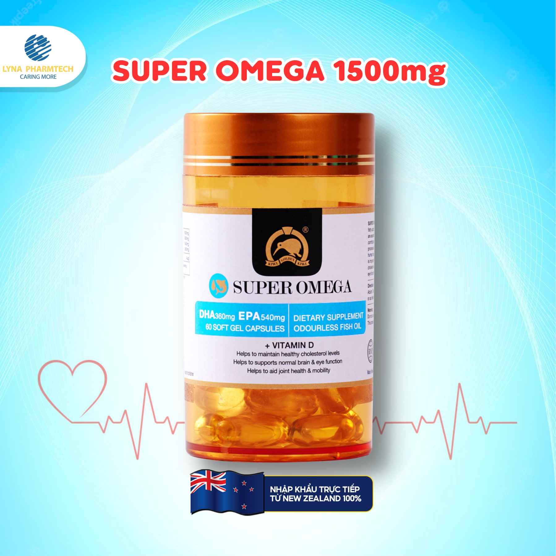  Viên dầu cá hàm lượng cao Super Omega