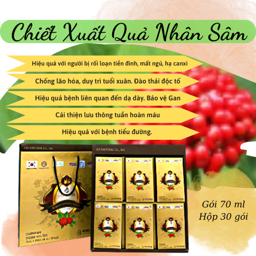 -Hộp Ginseng Berry N Extract - Chiết xuất quả nhân sâm (loại nhỏ 10 túi hộp)