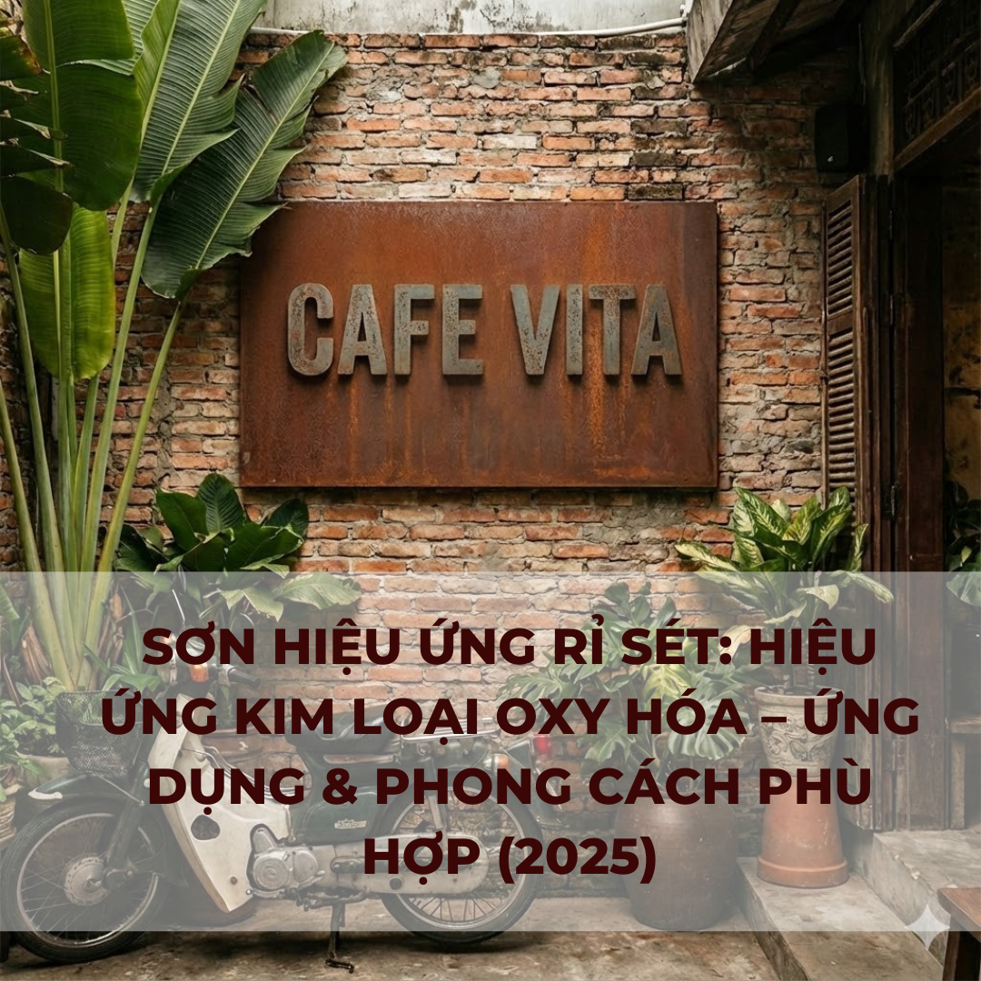 SƠN HIỆU ỨNG RỈ SÉT: HIỆU ỨNG KIM LOẠI OXY HÓA – ỨNG DỤNG & PHONG CÁCH