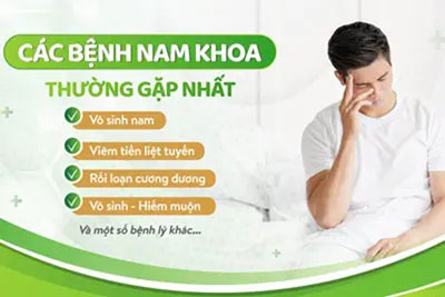 Bệnh nam khoa thường gặp ở nam giới