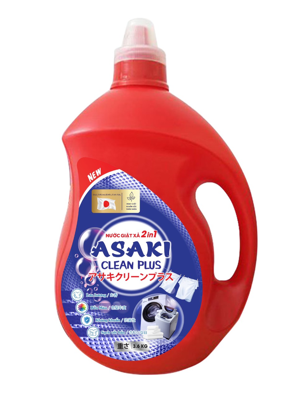 Nước Giặt Asaki Hương Nước Hoa 3,6L