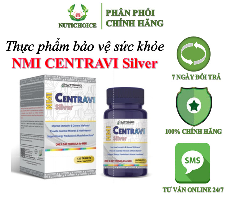  Thực phẩm bảo vệ sức khỏe NMI CENTRAVI Silver (120 viên)