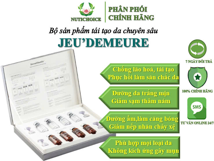 Bộ kit tái tạo da chuyên sâu, dưỡng ẩm trắng da, chống lão hoá toàn diện Jeu'Demeure Dermishutte Lifting cho mọi loại da