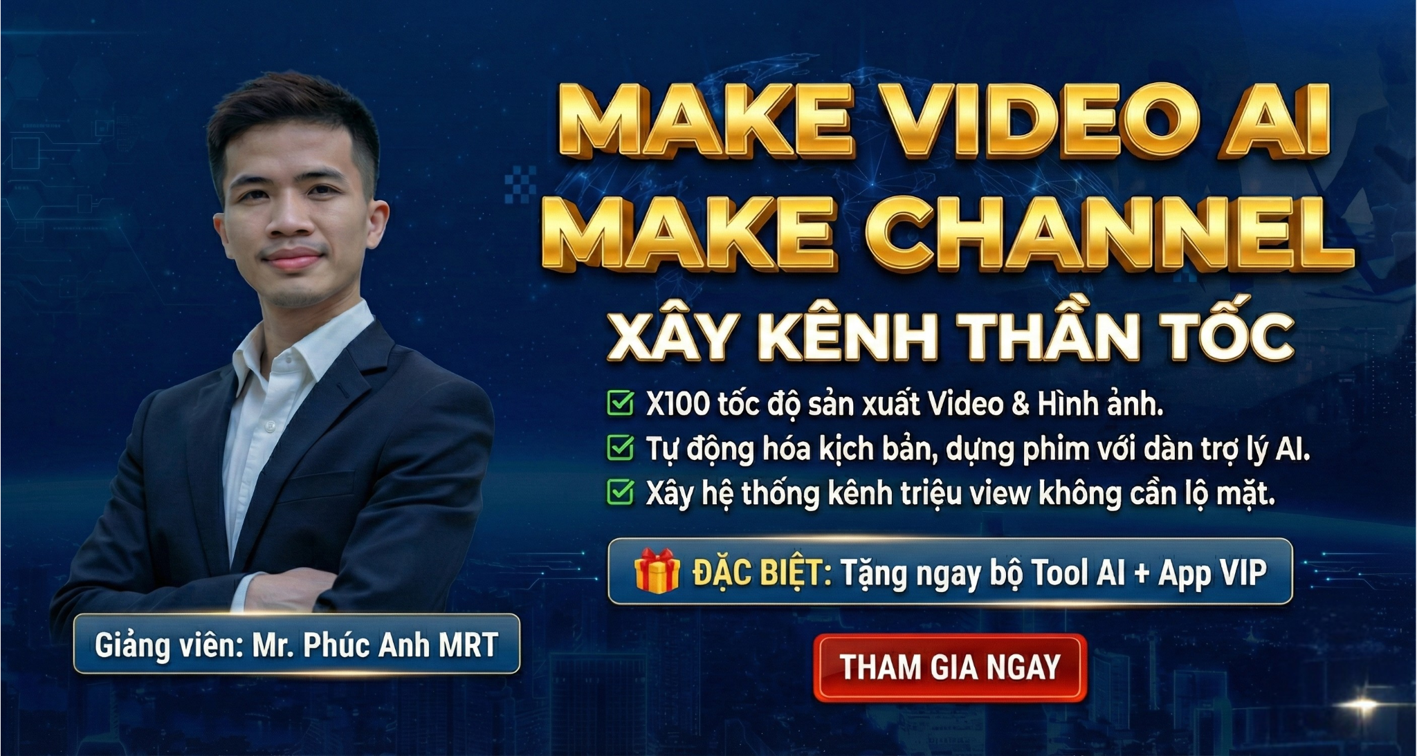 Khóa học MAKE VIDEO AI MAKE CHANNEL