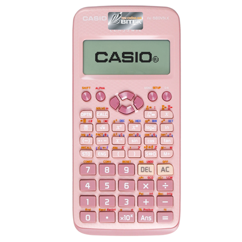 Máy tính casio fx-580 màu hồng cá tính