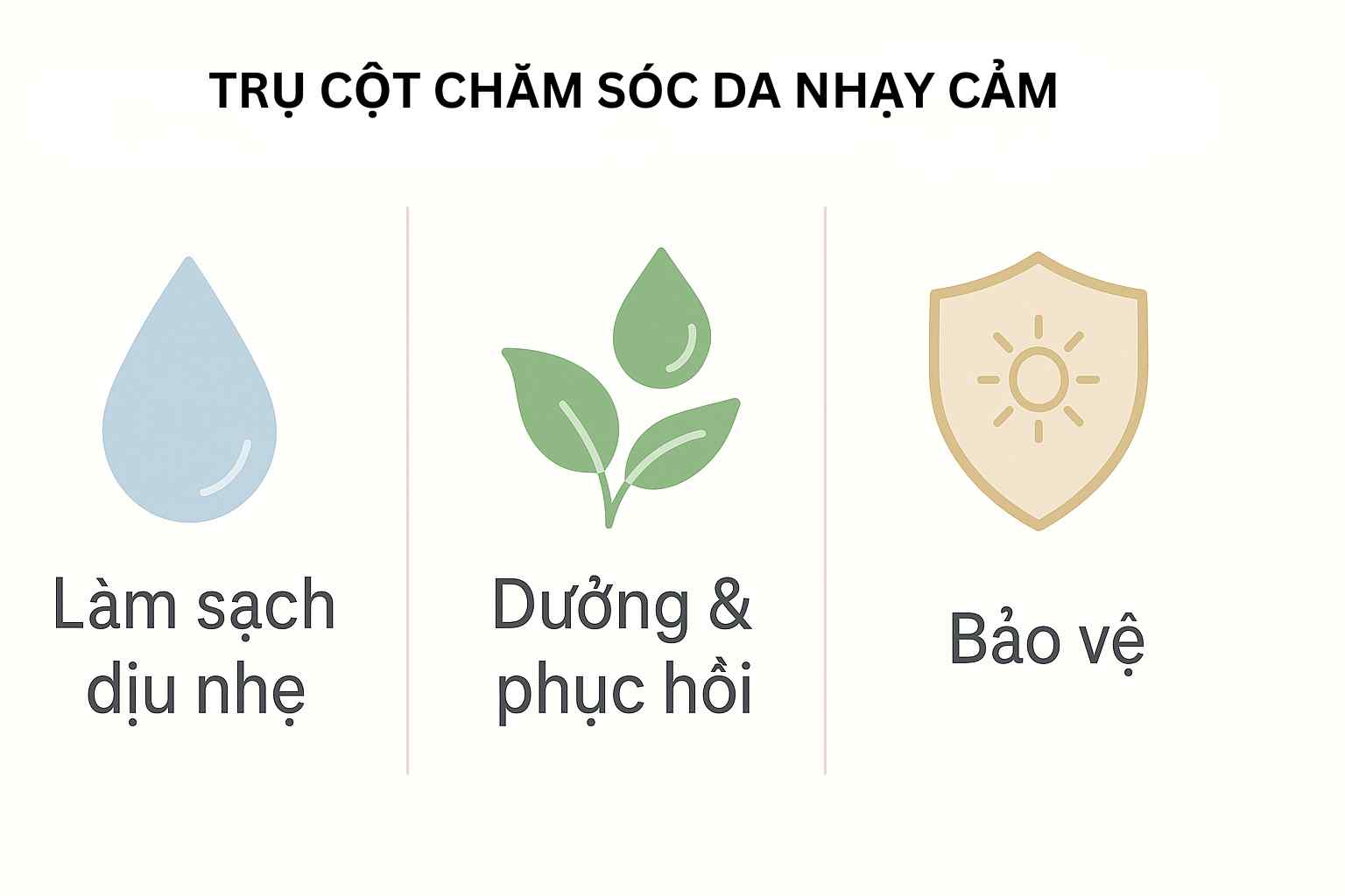 3-tru-cot-cham-soc-da-nhay-cam.jpg Quy trình 3 trụ cột chăm sóc da nhạy cảm theo lời khuyên của Bs Trương Lê Đạo.