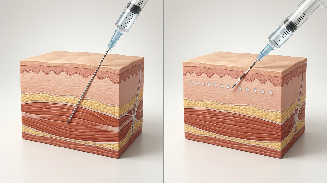 So s&aacute;nh ti&ecirc;m botox bắp s&acirc;u v&agrave; microbotox vi điểm n&ocirc;ng &mdash; hai kỹ thuật kh&aacute;c nhau về độ s&acirc;u v&agrave; cơ chế t&aacute;c động