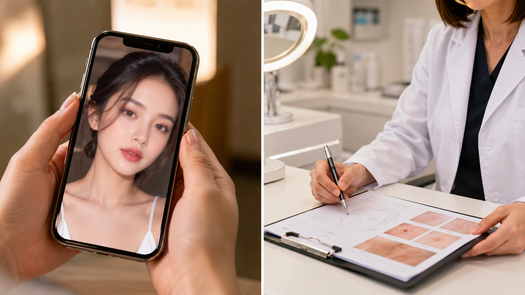 Tương phản giữa h&igrave;nh ảnh da l&yacute; tưởng qua bộ lọc mạng x&atilde; hội v&agrave; thực tế tư vấn da liễu l&acirc;m s&agrave;ng tại ph&ograve;ng kh&aacute;m