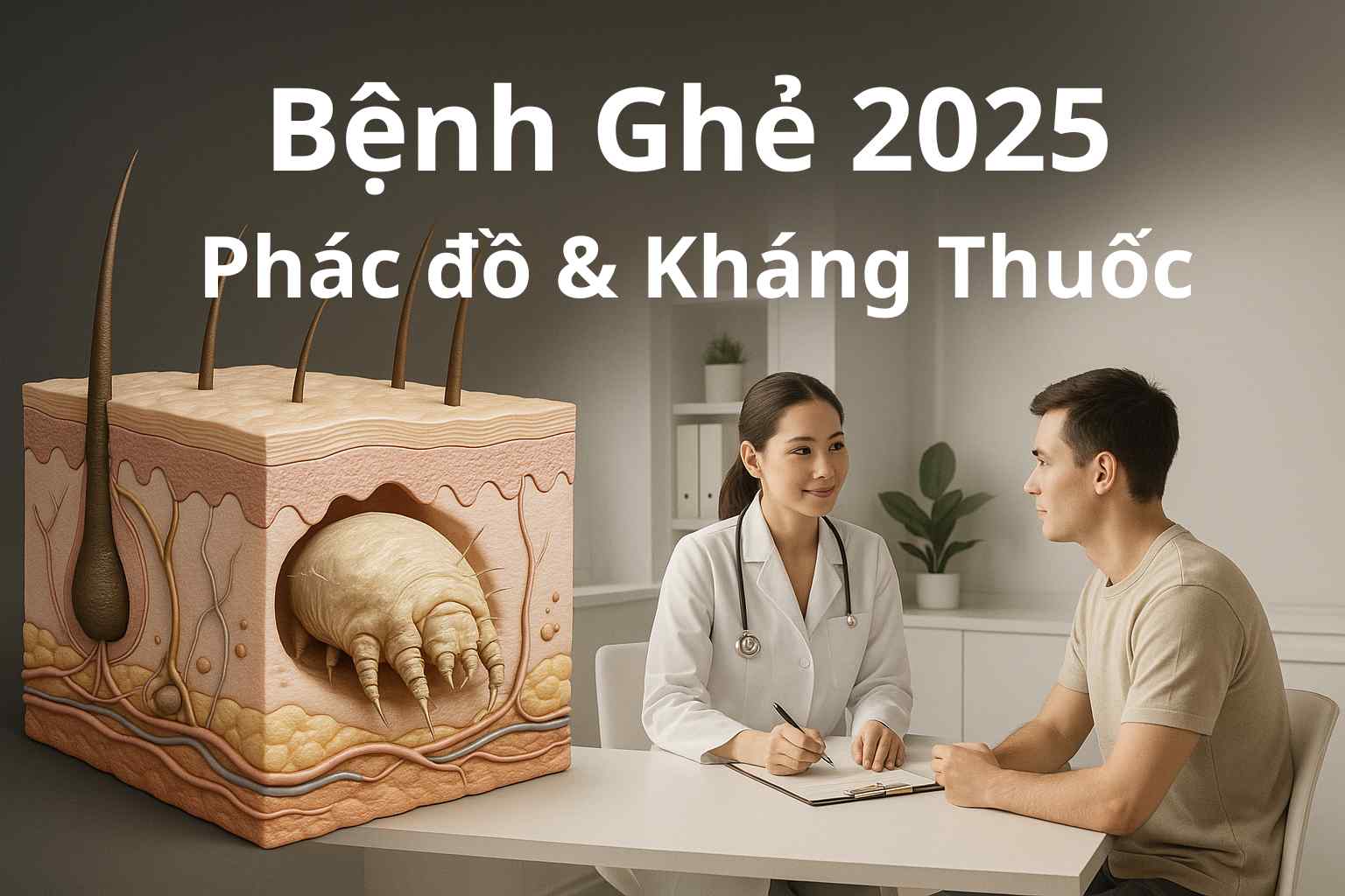 Bệnh ghẻ 2025: phác đồ, kháng thuốc & cách trị an toàn