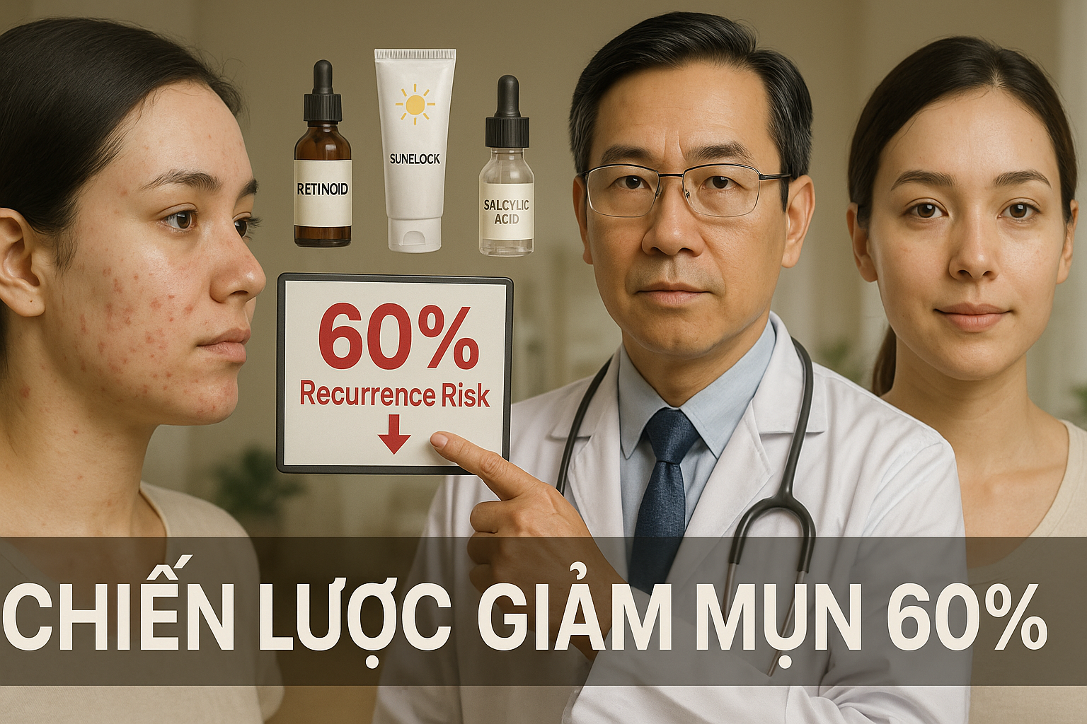 Chiến Lược Giảm Mụn Tái Phát 60% Cùng Bác Sĩ Đạo