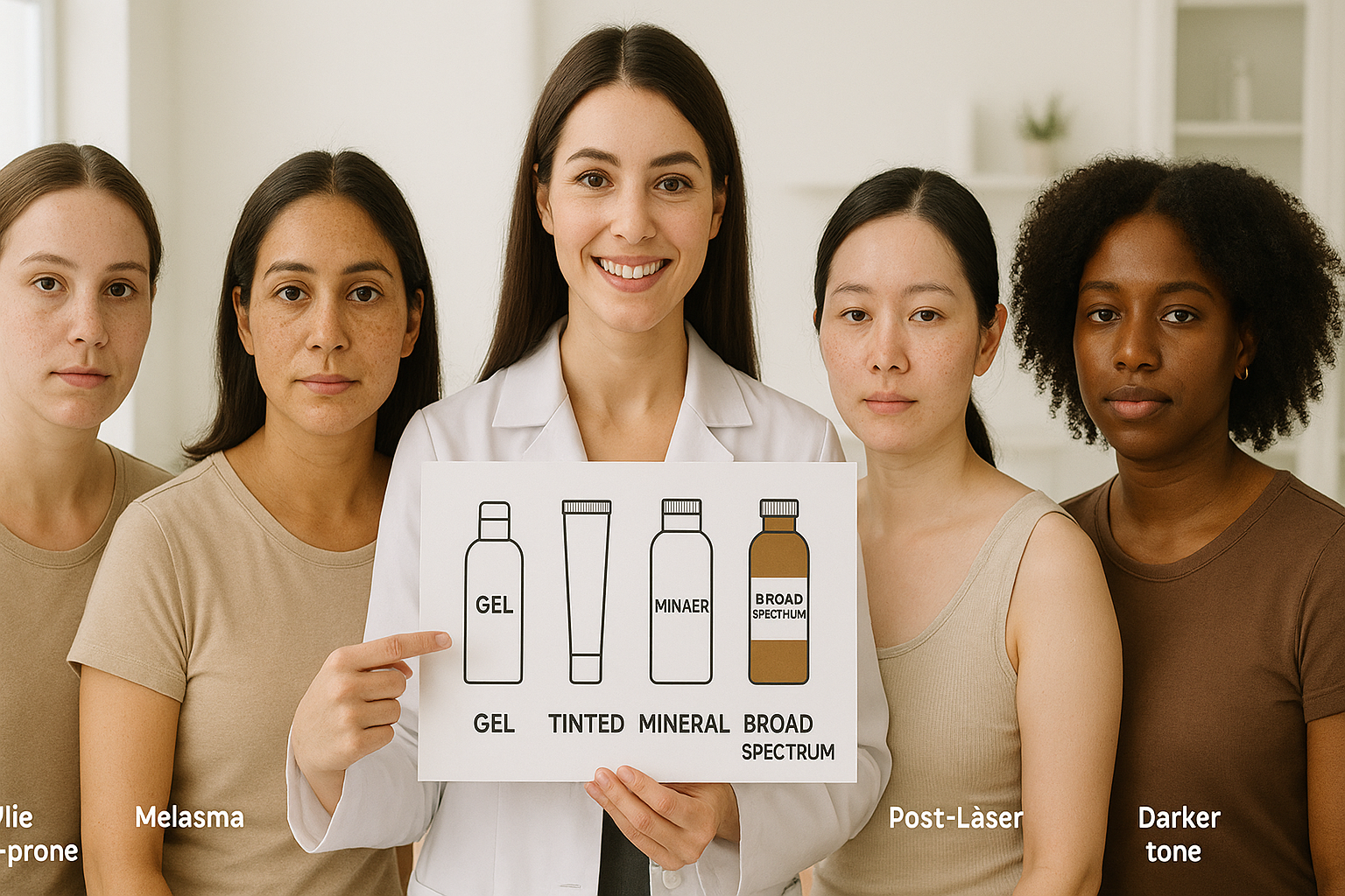 B&aacute;c sĩ da liễu tư vấn chọn kem chống nắng ph&ugrave; hợp cho da mụn, n&aacute;m v&agrave; nhạy cảm.