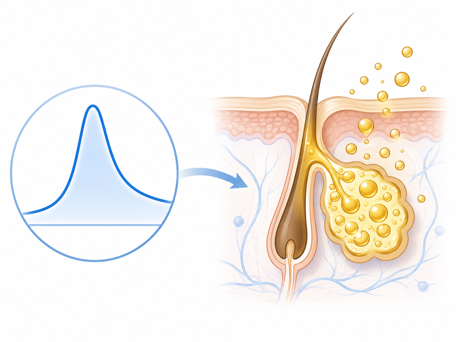 Cơ chế tăng insulin v&agrave; IGF-1 k&iacute;ch th&iacute;ch tuyến b&atilde; nhờn tiết sebum g&acirc;y mụn trứng c&aacute;