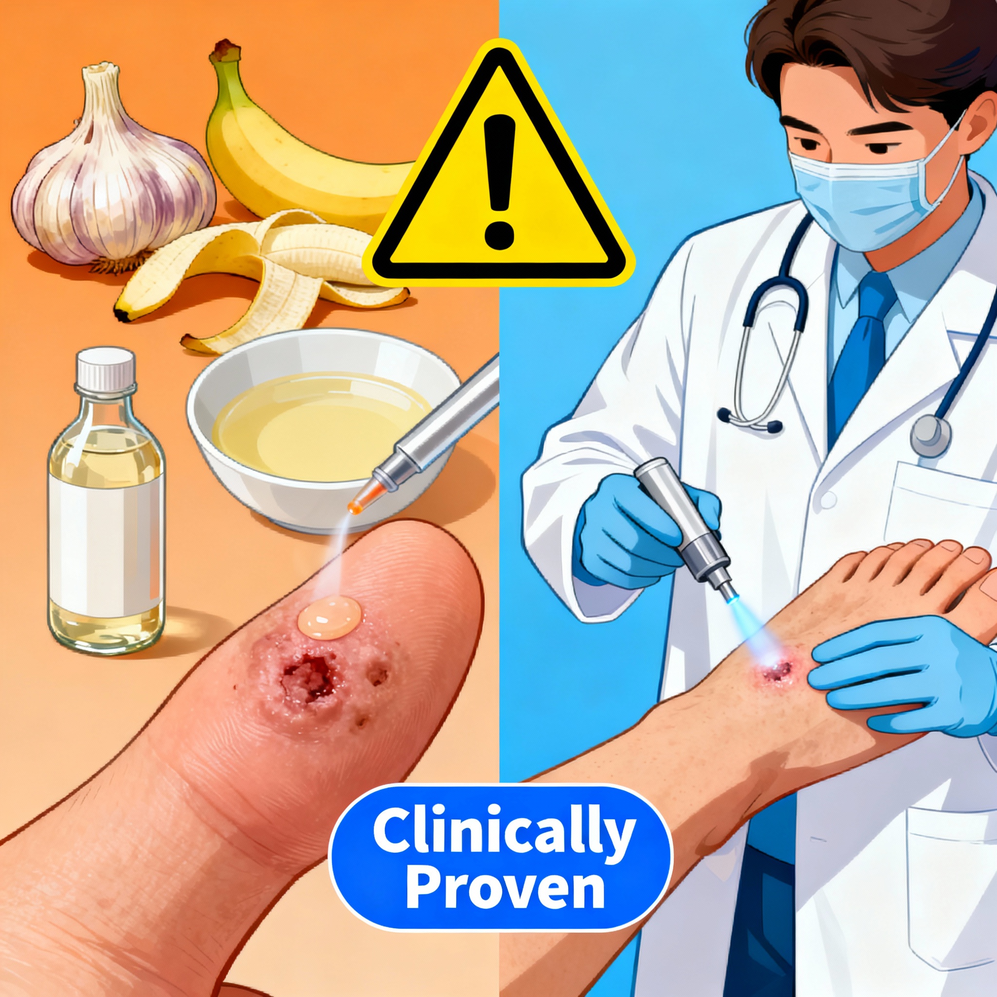 Minh họa so s&aacute;nh giữa c&aacute;c biện ph&aacute;p d&acirc;n gian trị mụn c&oacute;c v&agrave; phương ph&aacute;p y khoa đ&atilde; được chứng minh