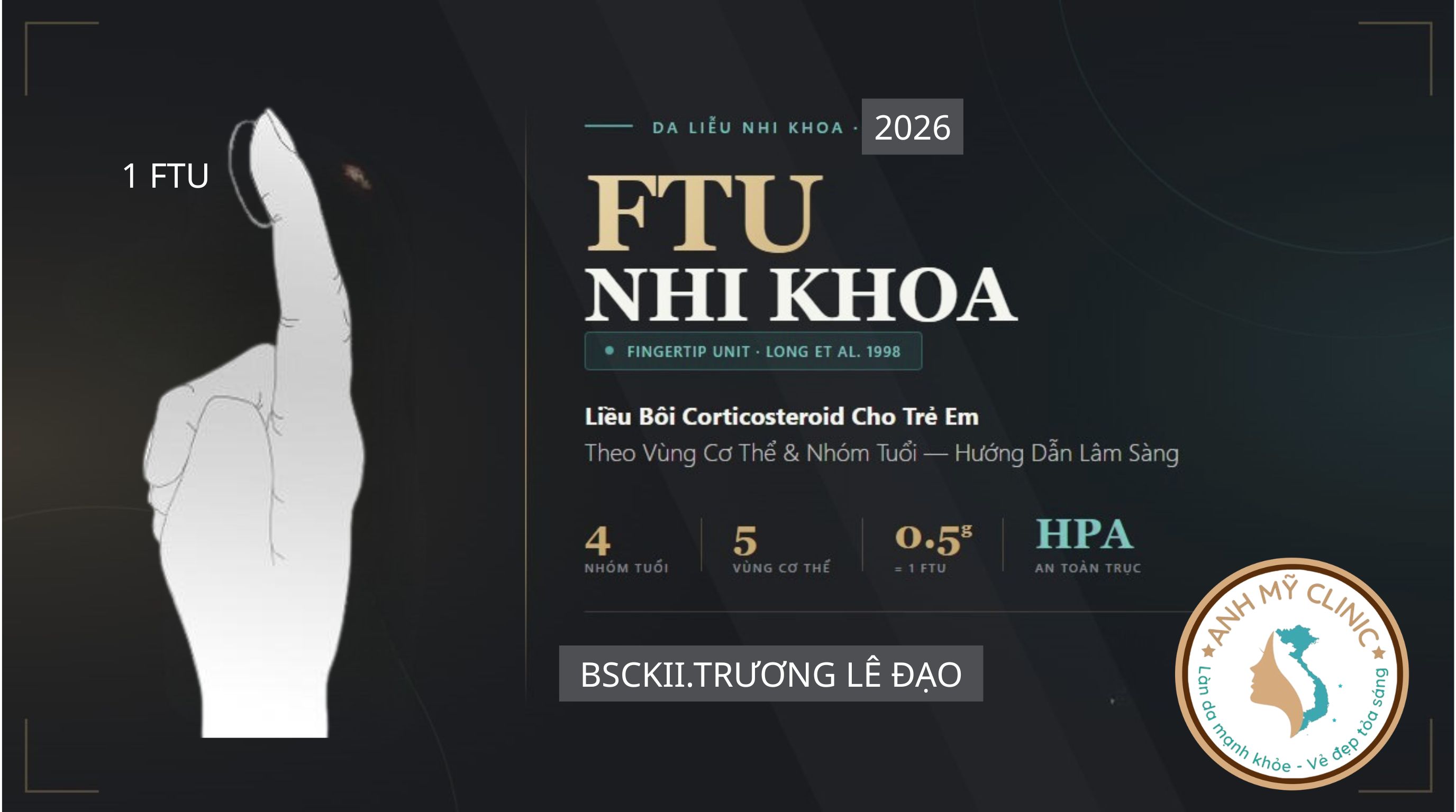 FTU Nhi Khoa – Liều Bôi Corticosteroid Cho Trẻ Em Theo Vùng Cơ Thể