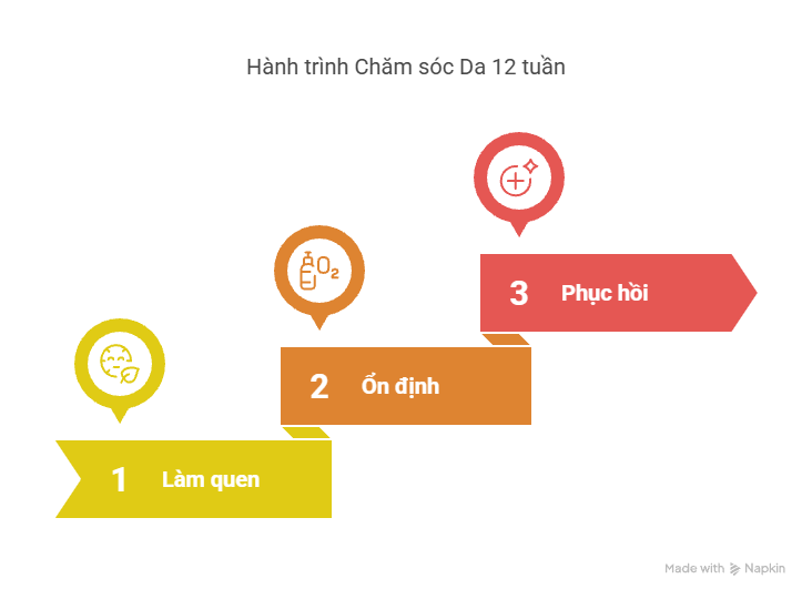 Hành trình chăm sóc da 12 tuần