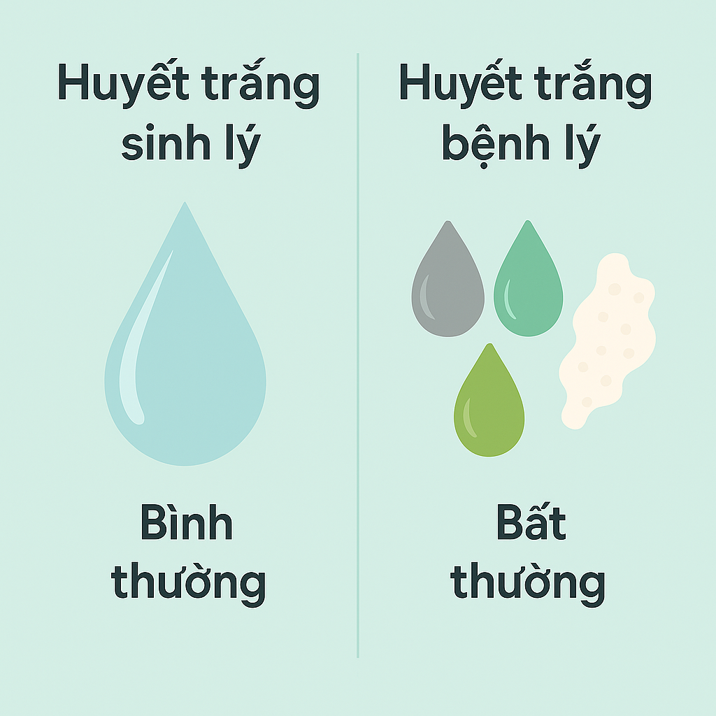 So s&aacute;nh huyết trắng sinh l&yacute; v&agrave; bệnh l&yacute;
