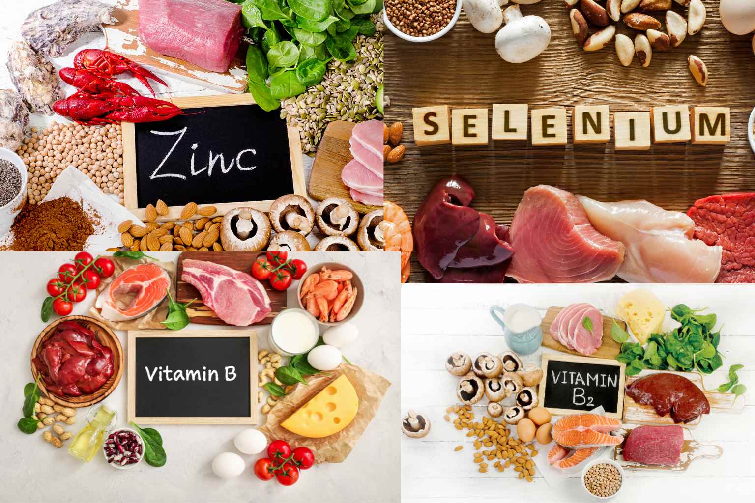 Kẽm, selenium, vitamin nhóm B